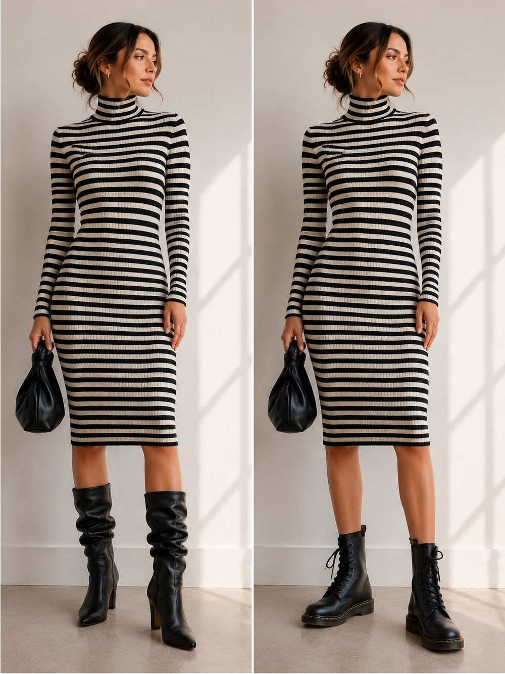 Marimekko Angervo Turtleneck Dress from Anthropologie Wool Ribbed Midi